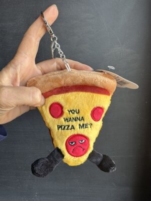 Punchkins stuffie keychain - Wanna pizza me?
