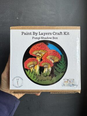 Paint by layers shadowbox kit from Our Little Makery - Fungi