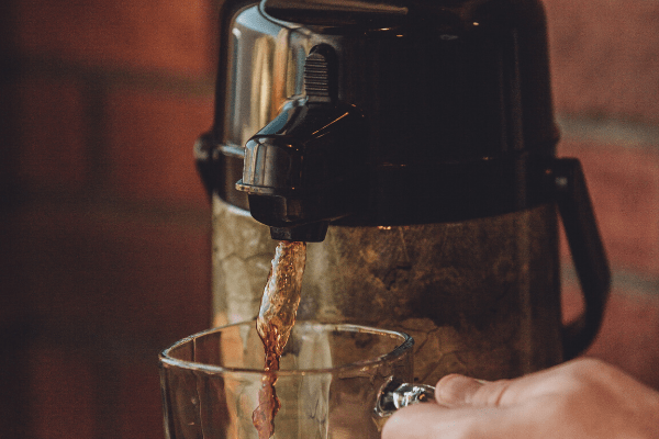 Cupper's airpot serving office coffee